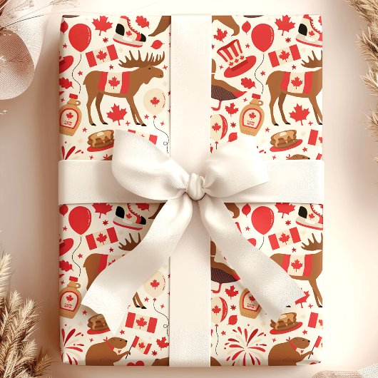 Kanada-Tag-Feier-Muster Geschenkpapier