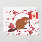 Kanada-Tag Feiertagspostkarte (Vorne/Hinten)