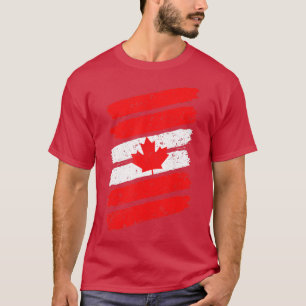 Kanada-Tag-Flagge Vintage Männer Frauen Kinder Kle T-Shirt
