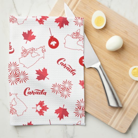 Kanada-Tag Geschirrtuch (Viertel Falte)