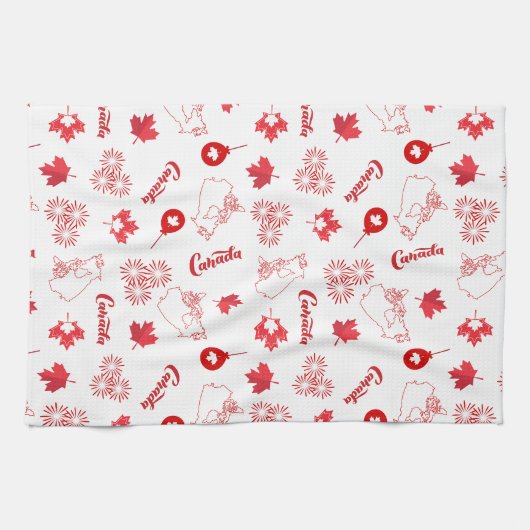 Kanada-Tag Geschirrtuch (Horizontal)