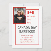 KANADA TAG GRILLEN BARBECUE Anpassbares FOTO Einladung (Vorderseite)