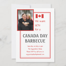 KANADA TAG GRILLEN BARBECUE Anpassbares FOTO Einladung