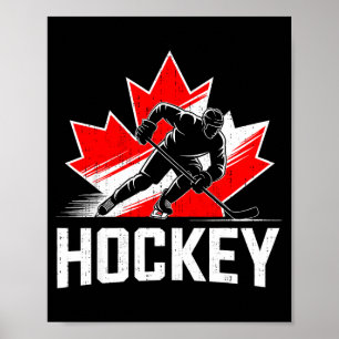 Kanada-Tag-Hockey-patriotisch-Ahornblatt-kanadisch Poster