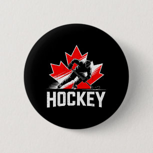 Kanada-Tag-Hockey-patriotisches kanadisches Ahornb Button