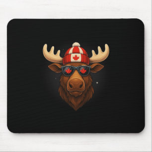 Kanada-Tag Kanadische Flagge Ahornblatt Elch Sungl Mousepad