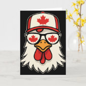 Kanada-Tag Kanadische Flagge Ahornblatt-Huhn Sungl Karte (Gelbe Blume)
