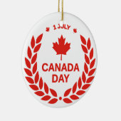 Kanada-Tag Keramik Ornament (Rechts)