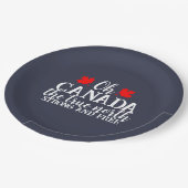 Kanada-Tag Pappteller (Schrägansicht)