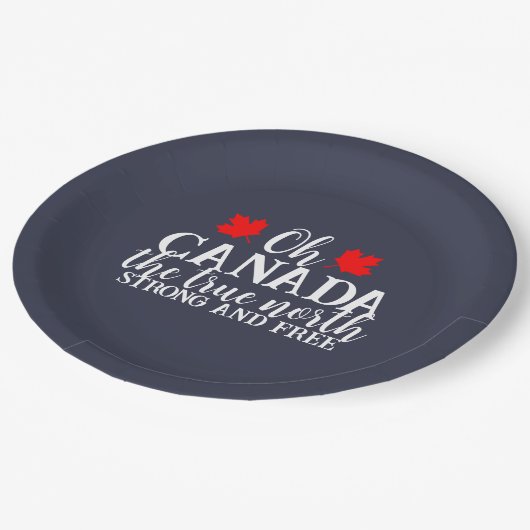 Kanada-Tag Pappteller (Schrägansicht)