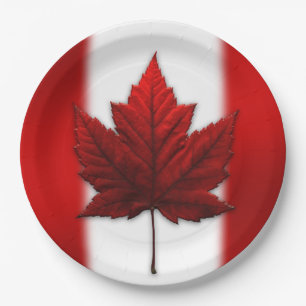 Kanada-Tag-Platten Kanada-Flagge-Blatt-Papierplatt Pappteller