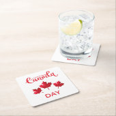 Kanada-Tag Rechteckiger Pappuntersetzer (Vor Ort)