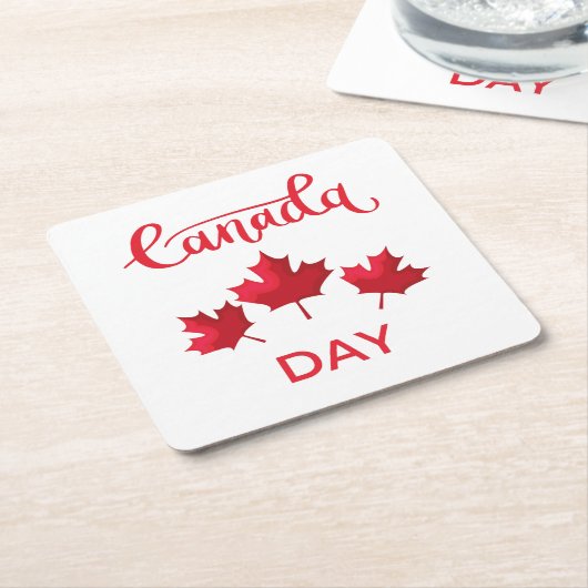 Kanada-Tag Rechteckiger Pappuntersetzer (angewinkelt)