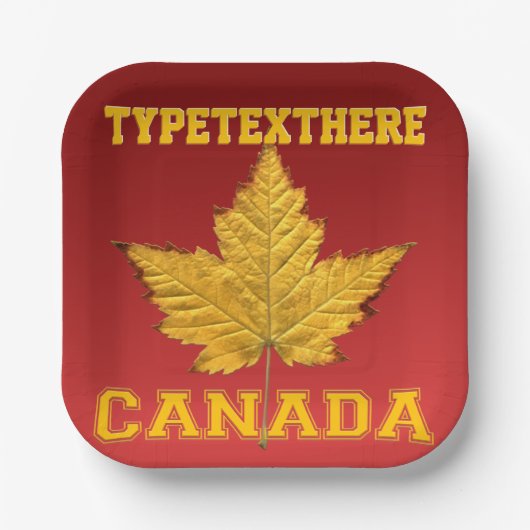 Kanada-Teller Personalisierte Papierplatte des Kan Pappteller (Vorderseite)