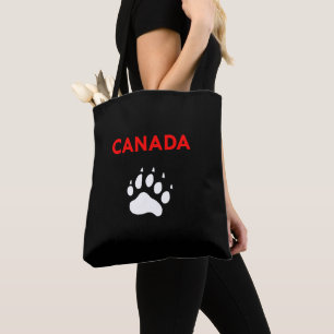 Kanada Tier Pfote Fußabdruck Farbe Tasche