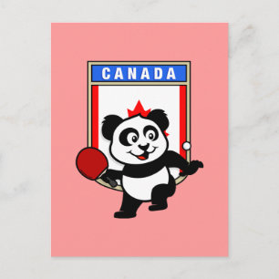 Kanada Tischtennis Panda Postkarte