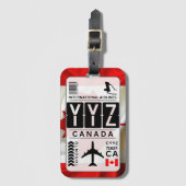 Kanada Toronto YYZ Gepäck Tag Gepäckanhänger (Vorderseite Vertikal)