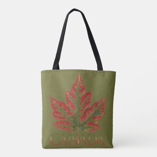 Kanada Tragetaschen Grüne Kanada Ahornleaf-Taschen Tasche (Rückseite)