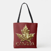 Kanada Tragetaschen Kanada Gold-Ahornleaf-Taschen Tasche (Rückseite)