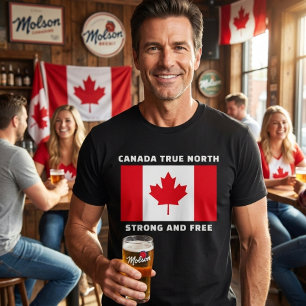 Kanada True North Strong And Free. Tri-Blend-Shirt T-Shirt