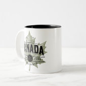 Kanada True North Strong and Free Zweifarbige Tasse (Vorderseite Links)