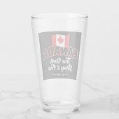 "Kanada True North Strong & Free Est. 1867 Zoll Glas (Rückseite)