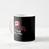 "Kanada True North Strong & Free Est. 1867 Zoll Kaffeetasse (Vorderseite Links)