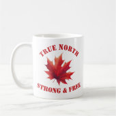 Kanada True North Strong & Free Maple Leaf Kaffeetasse (Links)