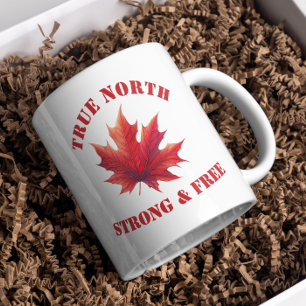 Kanada True North Strong & Free Maple Leaf Kaffeetasse