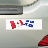 Kanada- u. Quebec-Flaggen-Fliesen Autoaufkleber (Auf Auto)