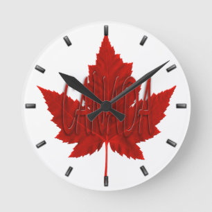 Kanada-Uhr Coole Kanada-Souvenir-Wanduhr Geschenk Runde Wanduhr