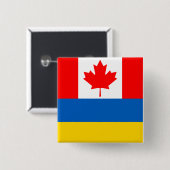 Kanada Ukraine Abzeichen Button (Vorne & Hinten)