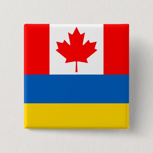 Kanada Ukraine Abzeichen Button (Vorderseite)