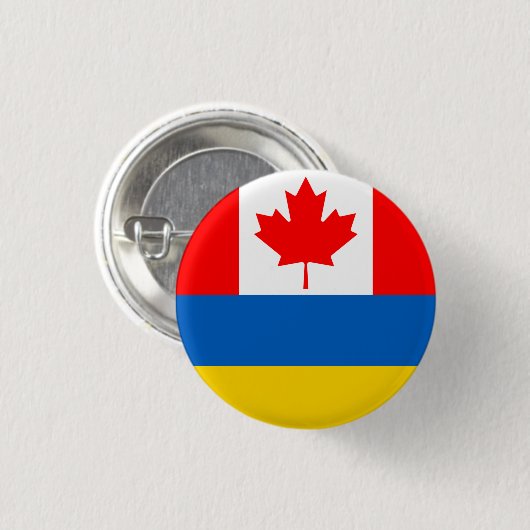 Kanada Ukraine Button (Vorne & Hinten)