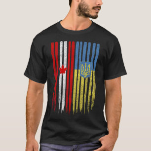 Kanada Ukraine Kanadische Ukrainische Flagge  T-Shirt