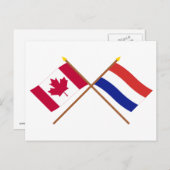 Kanada und die Niederlande - Grenzflaggen Postkarte (Vorne/Hinten)