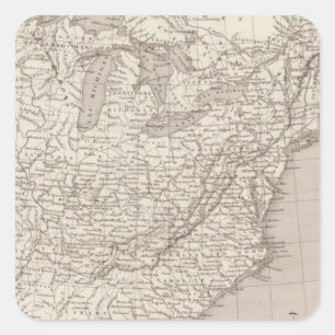 Kanada und die Vereinigten Staaten Quadratischer Aufkleber