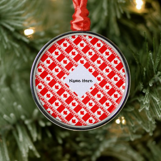 Kanada und Kanada - Personalisiert gezogene Flagge Ornament Aus Metall (Baum)