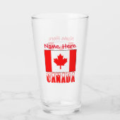 Kanada und Kanada - Red Personalization Glas (Rückseite)