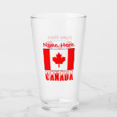 Kanada und Kanada - Red Personalization Glas (Vorderseite)