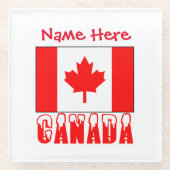 Kanada und Kanada - Red Personalization Glasuntersetzer (Vorderseite)