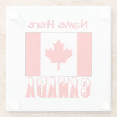 Kanada und Kanada - Red Personalization Glasuntersetzer (Rückseite)