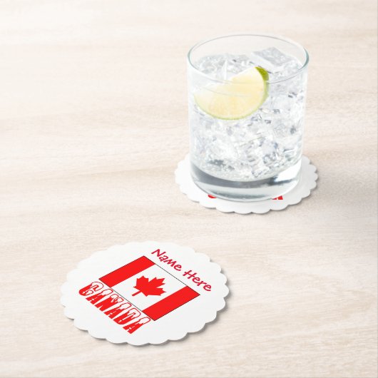 Kanada und Kanada - Red Personalization Untersetzer (Vor Ort)