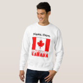 Kanada und Kanadische Flagge mit Ihrem Namen Sweatshirt (Vorne ganz)