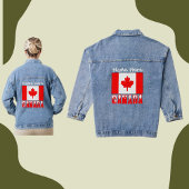 Kanada und Kanadische Flagge - Weißer Personalisie Jeansjacke