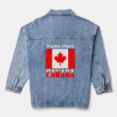 Kanada und Kanadische Flagge - Weißer Personalisie Jeansjacke (Rückseite)