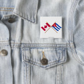 Kanada und Kuba gekreuzte Flaggen Button (Beispiel)