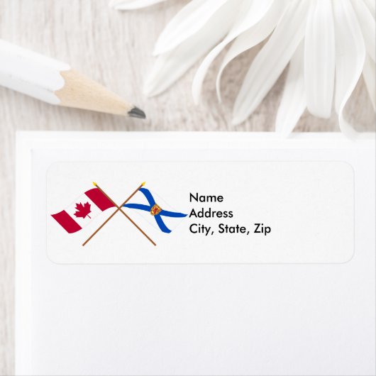 Kanada und Nova Scotia überquerten Flaggen (Insitu)