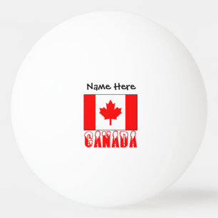 Kanada und personalisierte kanadische Flagge  Tischtennisball