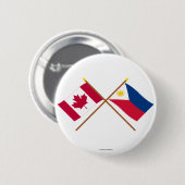 Kanada und Philippinen gekreuzte Flaggen Button (Vorne & Hinten)